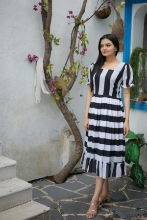 Black & White Striped Frock