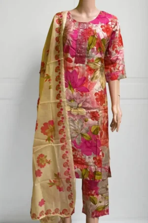 Pink & Gold Vatican Churidar Set