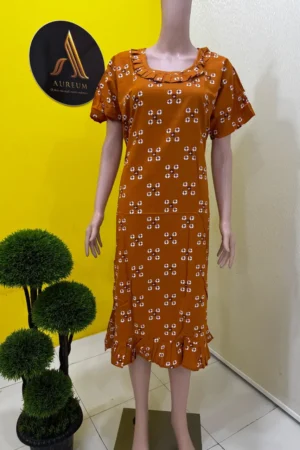 Printed Cotton Frock Style Nighty