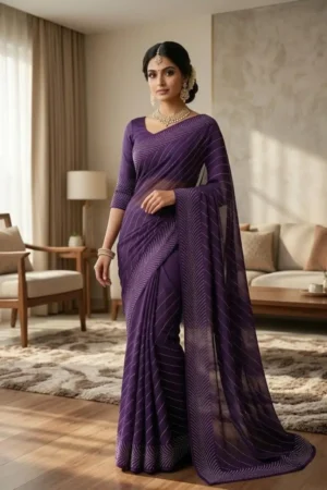 Purple Fancy Designer Saree